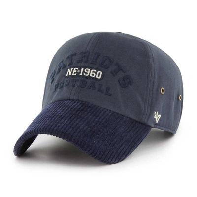 Shop 47 ' Navy New England Patriots Ridgeway Clean Up Adjustable Hat