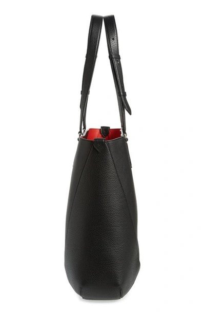 Shop Alexander Mcqueen Medium The Edge Leather Tote In Black