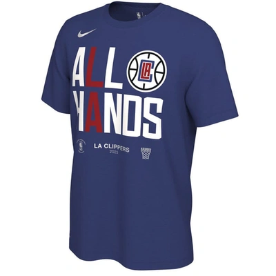 Shop Nike Royal La Clippers 2023 Nba Playoffs Mantra T-shirt