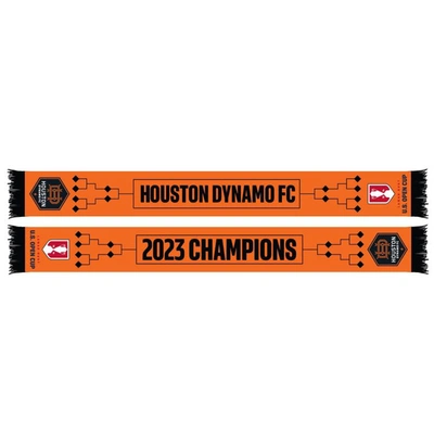 Shop Ruffneck Scarves Houston Dynamo Fc 2023 Lamar Hunt U.s. Open Cup Champions Scarf In Orange