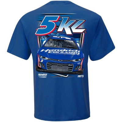 Shop Hendrick Motorsports Team Collection Royal Kyle Larson Hendrickscars.com Dominator T-shirt