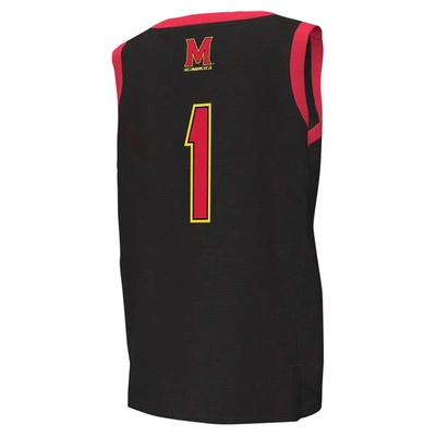 Shop Under Armour Youth  #1 Black Maryland Terrapins Replica Basketball Jersey