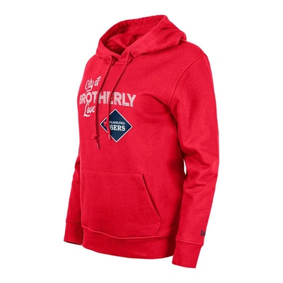 Shop New Era Red Philadelphia 76ers 2023/24 City Edition Pullover Hoodie