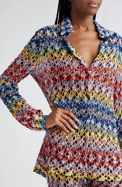 Shop Missoni Colorful Loop Knit Shirt In Krg0072 Multicolor