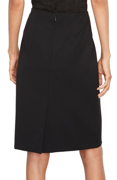 Vince Seamed Front Short Pencil Skirt In Black