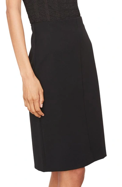 Vince Seamed Front Short Pencil Skirt In Black