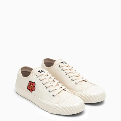 Shop Kenzo Canvas Trainer In Beige