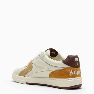 Shop Palm Angels Beige/white Palm University Sneakers