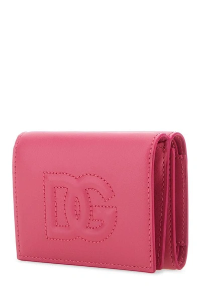 Shop Dolce & Gabbana Woman Fuchsia Leather Wallet In Pink
