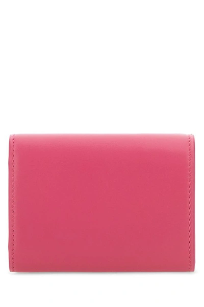 Shop Dolce & Gabbana Woman Fuchsia Leather Wallet In Pink