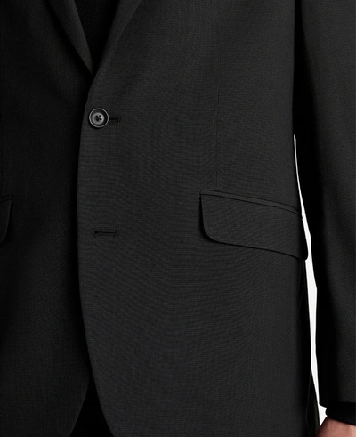 Shop Kenneth Cole Slim-fit Mini Grid Suit Separate Sport Coat In Black