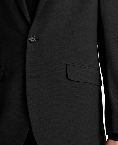 Kenneth Cole Slim-fit Mini Grid Suit Separate Sport Coat In Black
