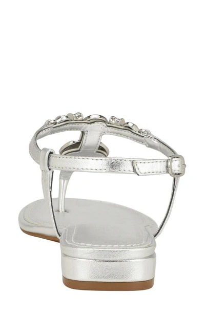 Shop Guess Jiarella Ankle Strap Sandal In Silver