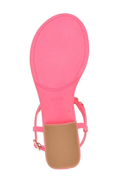Shop Guess Jiarella Ankle Strap Sandal In Medium Pink