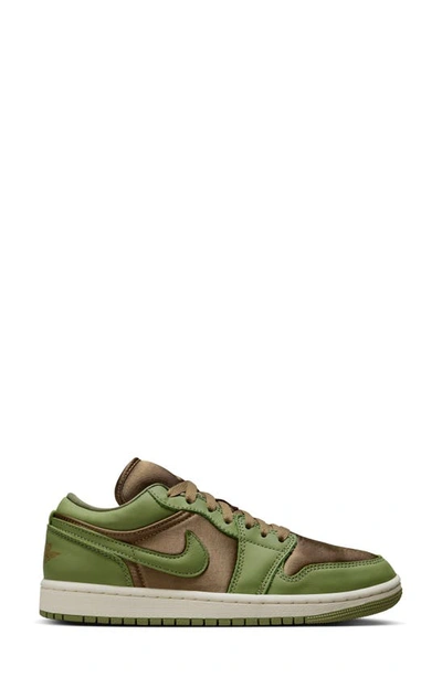 Shop Jordan Air  1 Low Se Sneaker In Brown Kelp/ Light Olive/ Sail