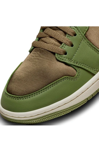 Shop Jordan Air  1 Low Se Sneaker In Brown Kelp/ Light Olive/ Sail