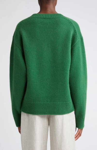 Shop Totême Wool & Cashmere V-neck Sweater In Pine