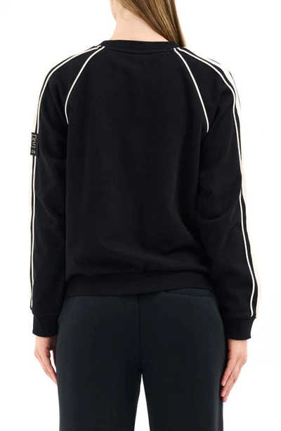 Shop P.e Nation Crossman Organic Cotton French Terry Sweatshirt In Black