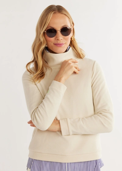 Shop Dudley Stephens Park Slope Turtleneck In Terry Fleece In White