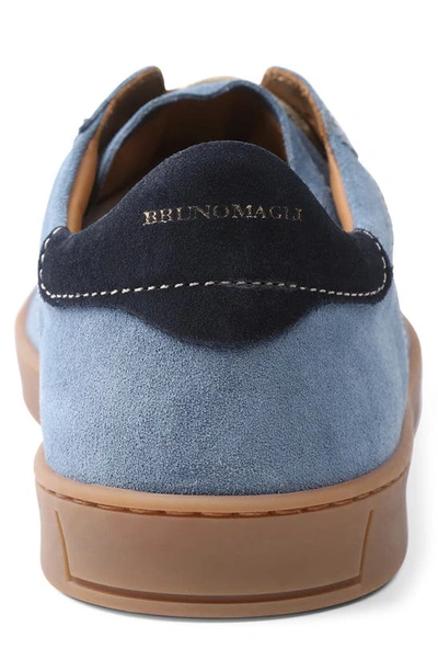 Shop Bruno Magli Bono Sneaker In Light Blue Suede