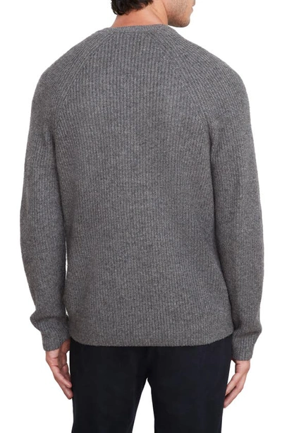 Shop Vince Raglan Crew Neck Sweater In Med H Grey