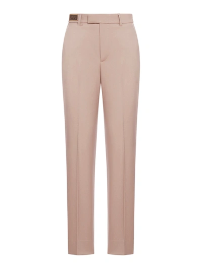 Shop Gucci Trousers With  Bit Label In Pink & Purple