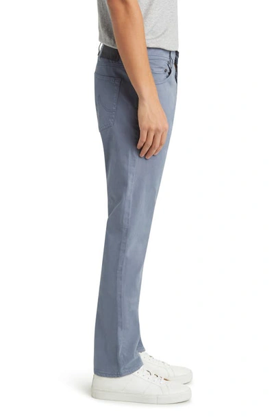 Shop Ag Everett Sueded Stretch Sateen Slim Straight Leg Pants In Blue Ice