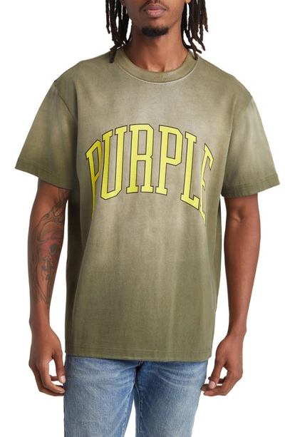 Shop Purple Brand Oversize Heavyweight Graphic T-shirt In Green