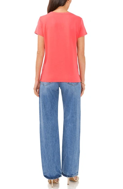 Shop Vince Camuto Jersey T-shirt In Pink Allure