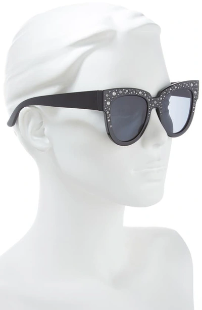 Shop Bp. Embellished Cat Eye Sunglasses In Black