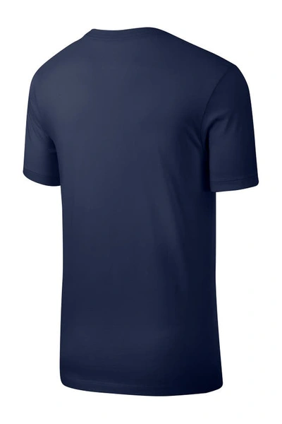 Shop Nike Club Crew Neck T-shirt In 410 Mnnavy/white