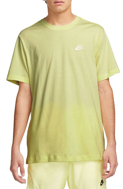 Shop Nike Sportswear Club Crew Neck T-shirt In Luminous Green