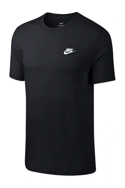 Shop Nike Club Crew Neck T-shirt In 13 Black/white