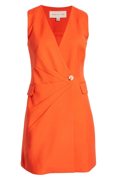 Shop Adelyn Rae Mallory Sleeveless Blazer Minidress In Blood Orange