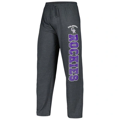 Shop Concepts Sport Charcoal/black Colorado Rockies Meter T-shirt & Pants Sleep Set