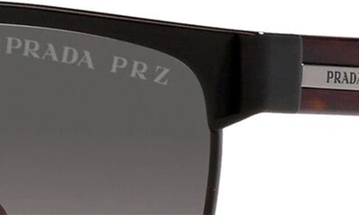 Shop Prada 58mm Gradient Polarized Square Sunglasses In Black