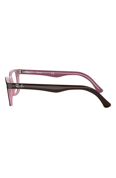 Ray Ban 53mm Square Optical Glasses In Pink