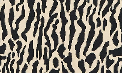 Theory Bristol Animal Print Pencil Skirt In Dark Ecru/ Black