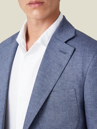 Shop Luca Faloni Azure Linen Suit In Light Blue