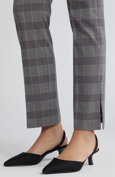 Shop Open Edit Plaid Bootcut Suit Pants In Grey Soly Plaid