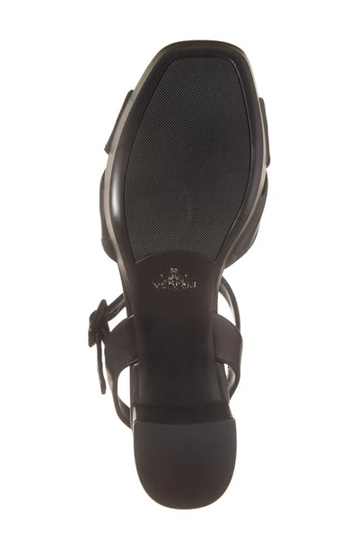 Shop Prada Diagram Quilted Leather Platform Sandal In Black