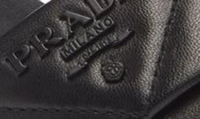 Shop Prada Diagram Quilted Leather Platform Sandal In Black
