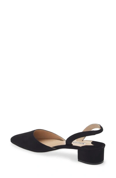 Shop Manolo Blahnik Aspro Block Heel Slingback Suede Pump In Black