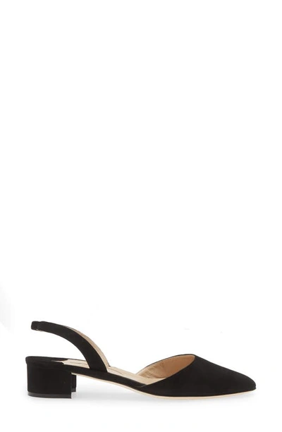 Manolo Blahnik Aspro Block-heel Slingback Pumps In Black Suede In Black