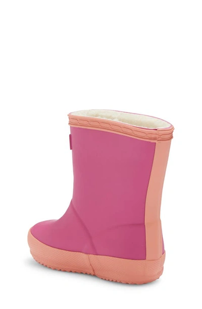 Shop Hunter First Classic Waterproof Rain Boot In Prismatic Pink/ Rough Pink