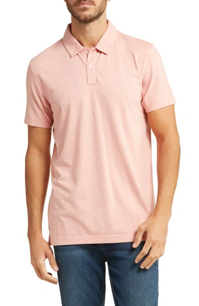 Shop 14th & Union Cotton Modal Polo In Coral Reef Heather