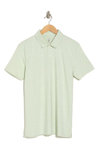 Shop 14th & Union Cotton Modal Polo In Green Pastel Heather