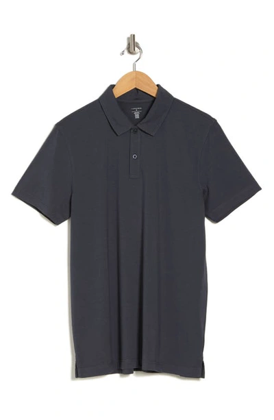 Shop 14th & Union Cotton Modal Polo In Navy India Ink