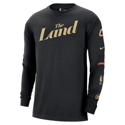 Shop Nike Black Cleveland Cavaliers 2023/24 City Edition Max90 Expressive Long Sleeve T-shirt