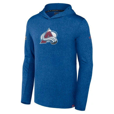 Shop Fanatics Branded  Blue Colorado Avalanche Authentic Pro Lightweight Pullover Hoodie